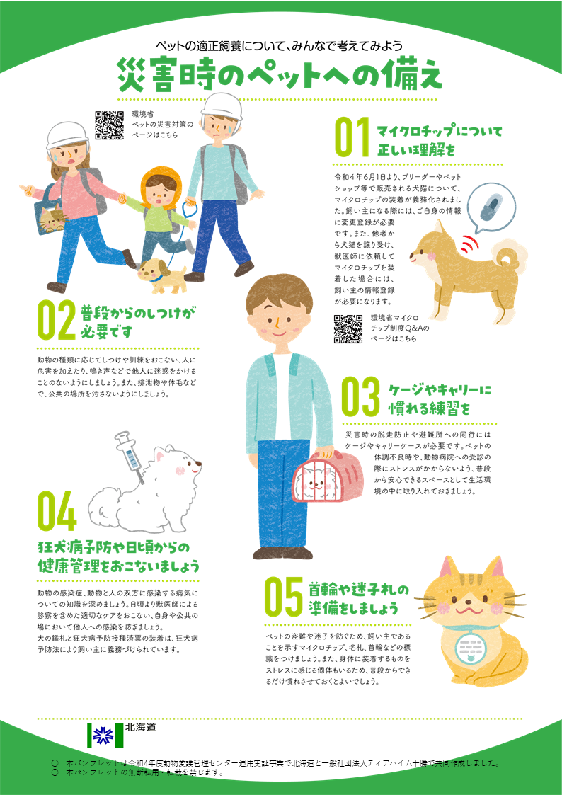 災害時のペットの備えについて