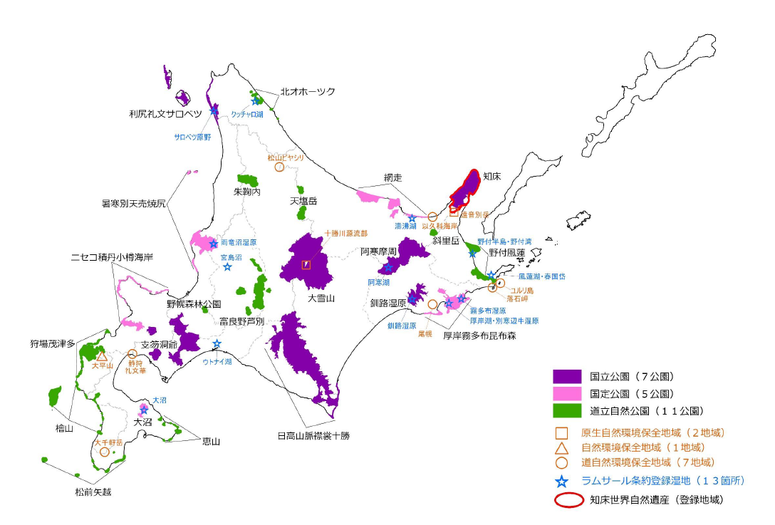 自然公園等の指定状況
