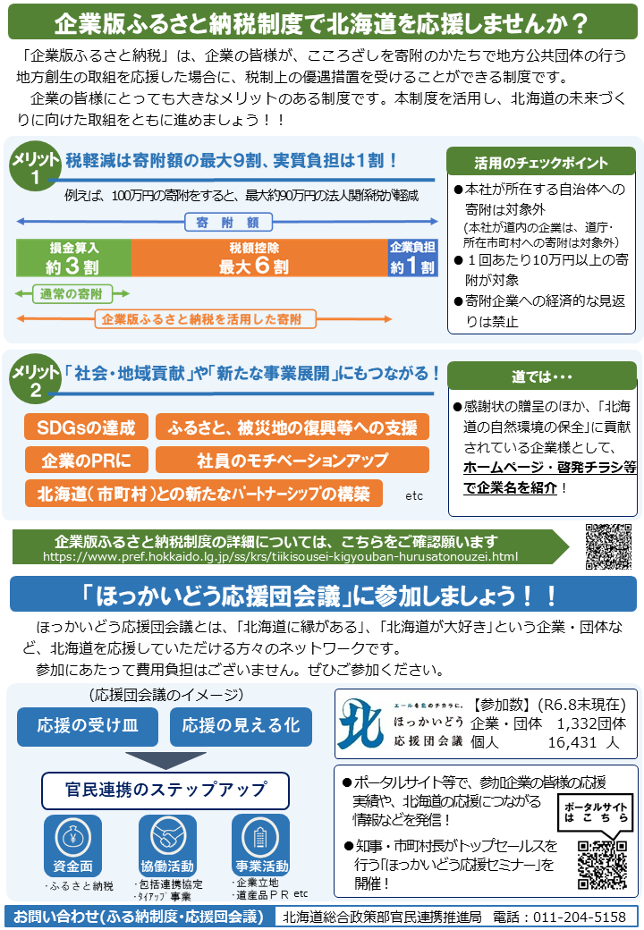 企業版ふるさと納税（自然環境保全）募集パンフレット　2枚目