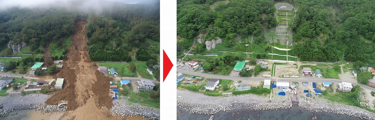 有珠山の治山工法 【火山性荒廃地の復旧】(北海道林務部治山課