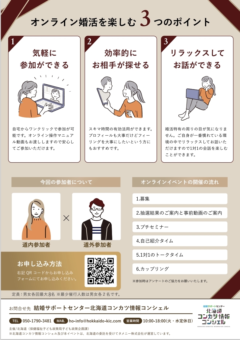 オンライン婚活イベント・リーフレット裏