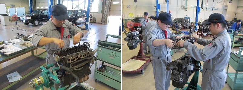 シリンダヘッド取外し