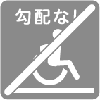 トイレまでの経路に勾配あり トイレまでの経路に勾配あり