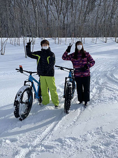 網走湖上ファットバイク