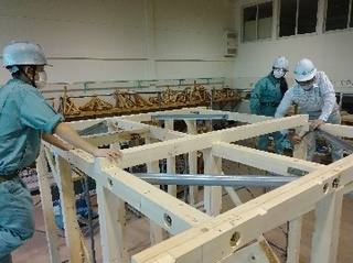 木造建築施工実習写真