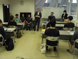 自動車整備科開講式会長あいさつ