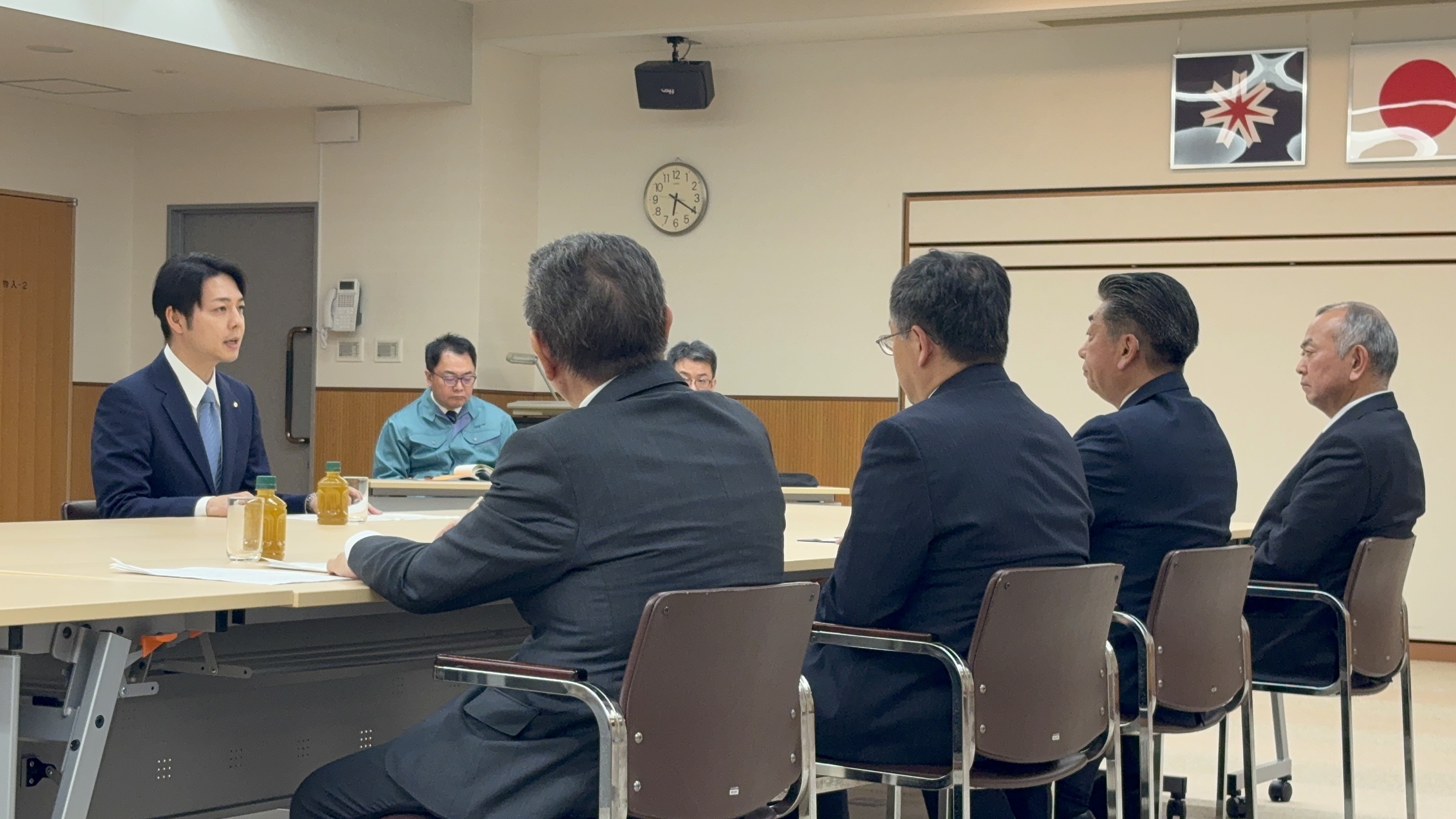 岩宇4町村長と知事の面談状況
