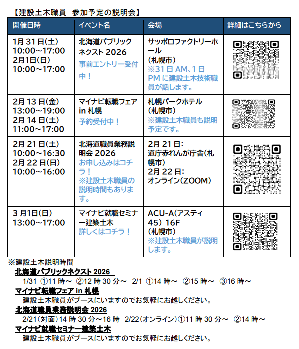 ★R8試験に向けた今後の説明会予定一覧【建設土木】 (PNG 248KB)