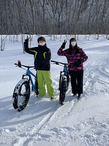 網走湖上ファットバイク
