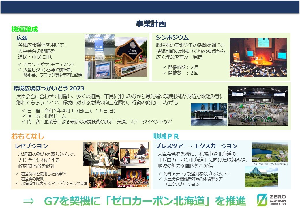 「G7札幌 気候・エネルギー・環境大臣会合実行委員会」事業計画