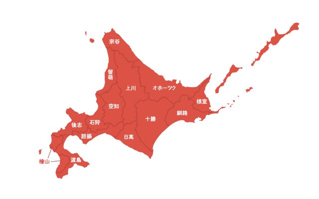 北海道の地図